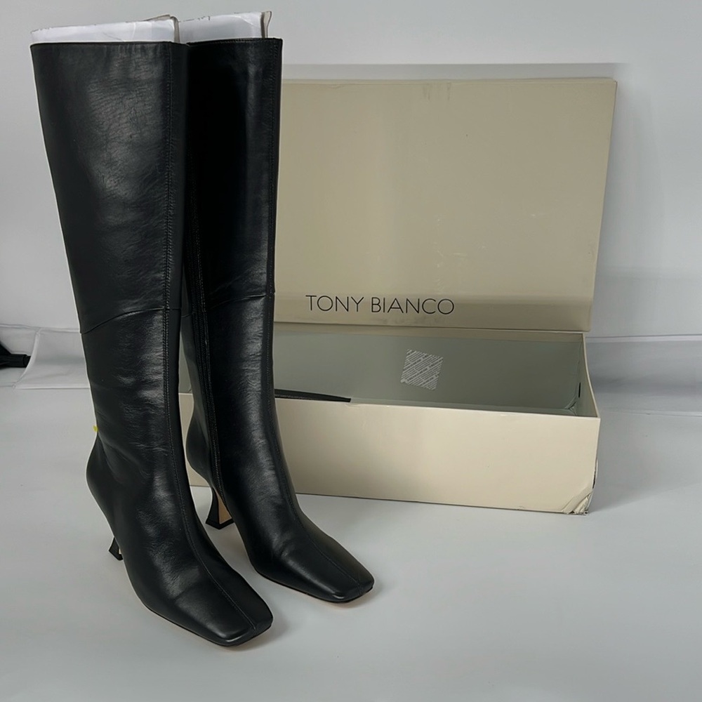 Tony Bianco NEW fantasy Black Venice Heeled Boots Womens 6